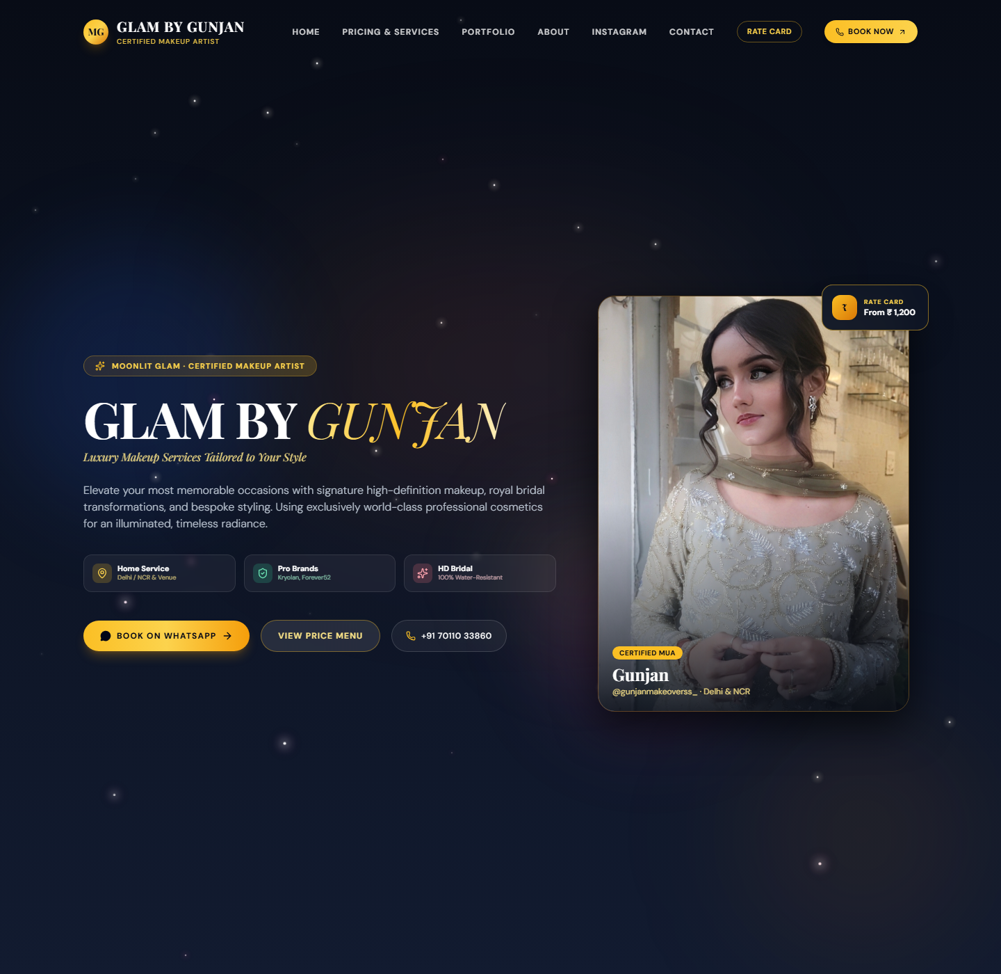Glam by Gunjan Makeup Artistry Banner